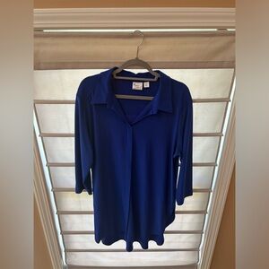 Women with Control Royal Blue Blouse